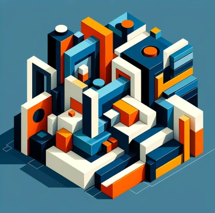 Abstract 3D cube visualization